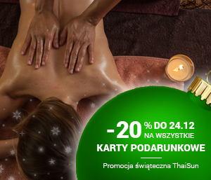 ThaiSun – podaruj więcej radości dzięki naszej świątecznej promocji! -20 % na karty podarunkowe i masaże